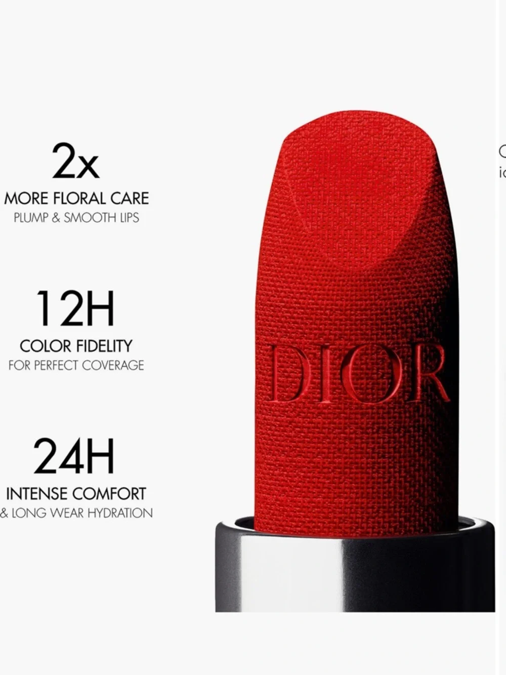 NWT Dior Rouge Dior 999 Satin Lipstick Mini Travel Size 1.5g